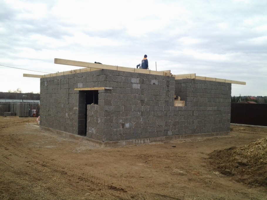 Баня из арболитовых блоков