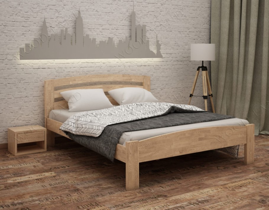 Кровать Бриджит из массива дуба