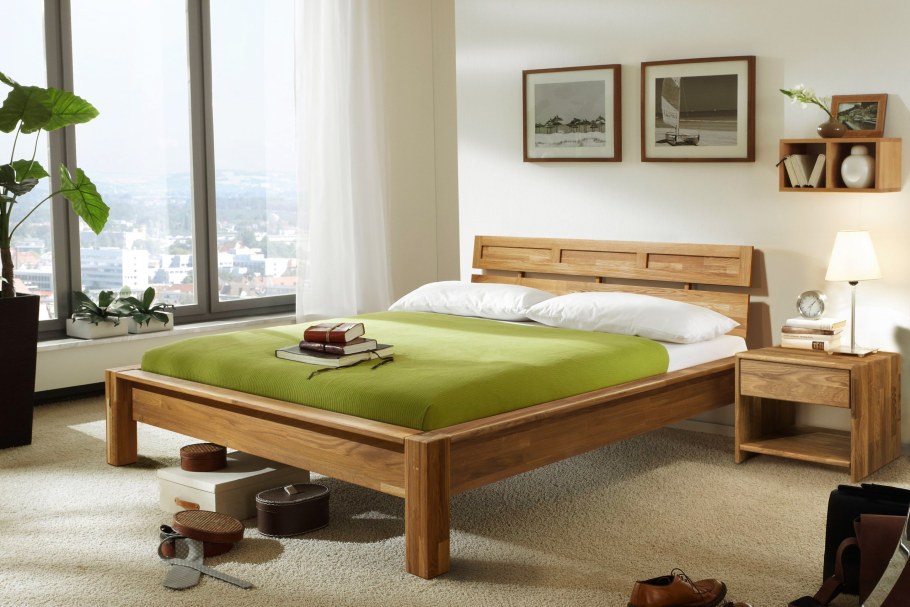 Кровать массив дуба лофт