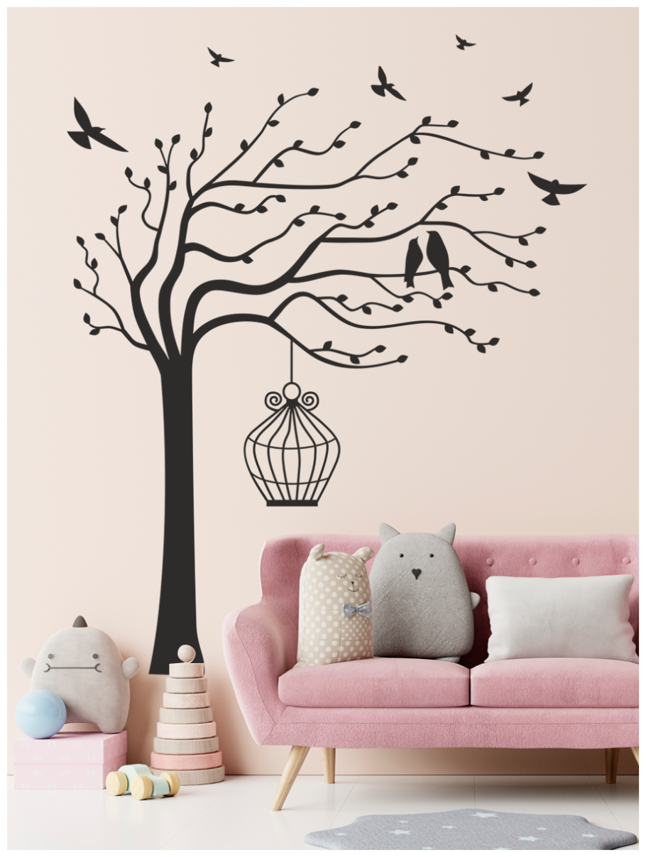 Интерьерная наклейка на стену дерево