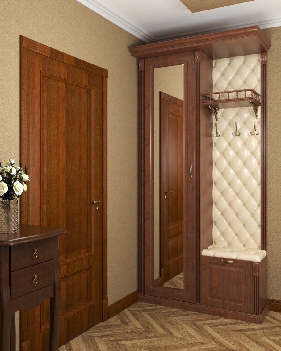 Прихожая обшитая дубом