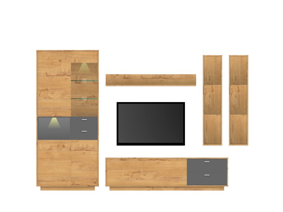 Мебель из ЛДСП дуб Бунратти