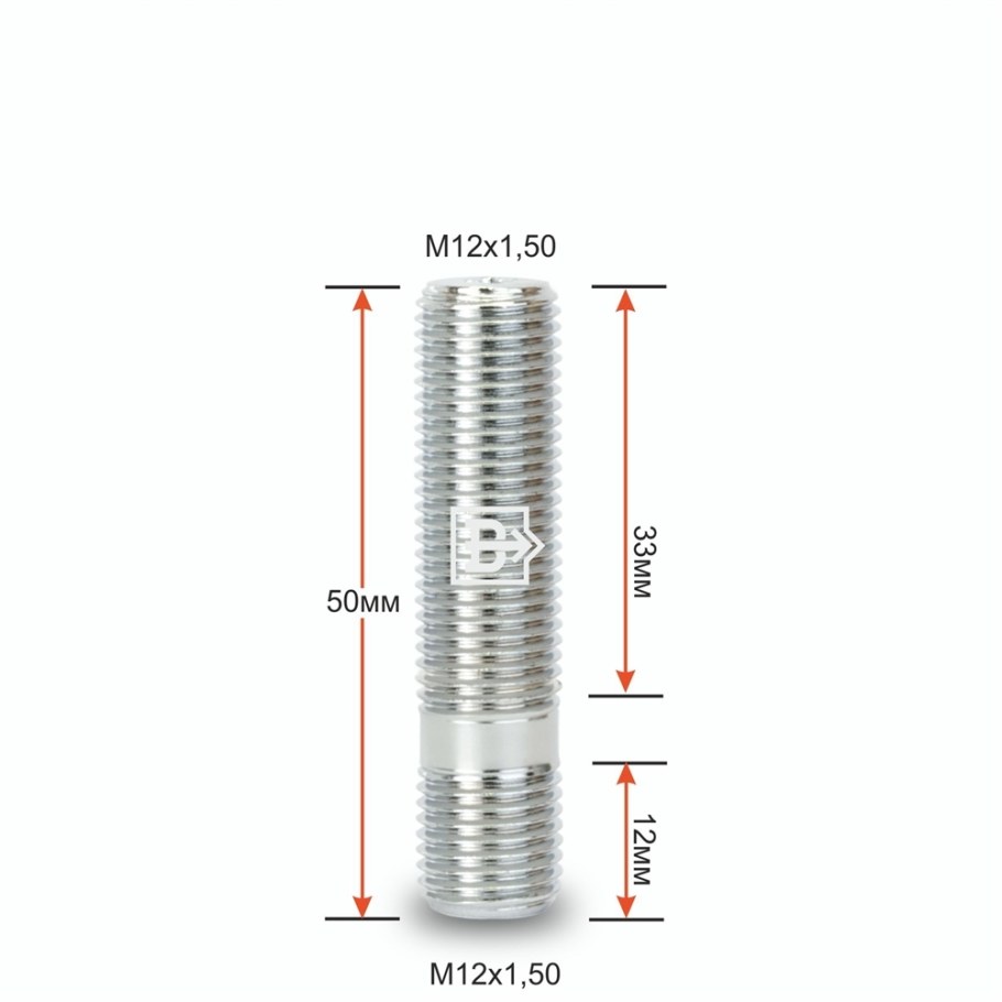 Шпилька колеса m12x50x1.25