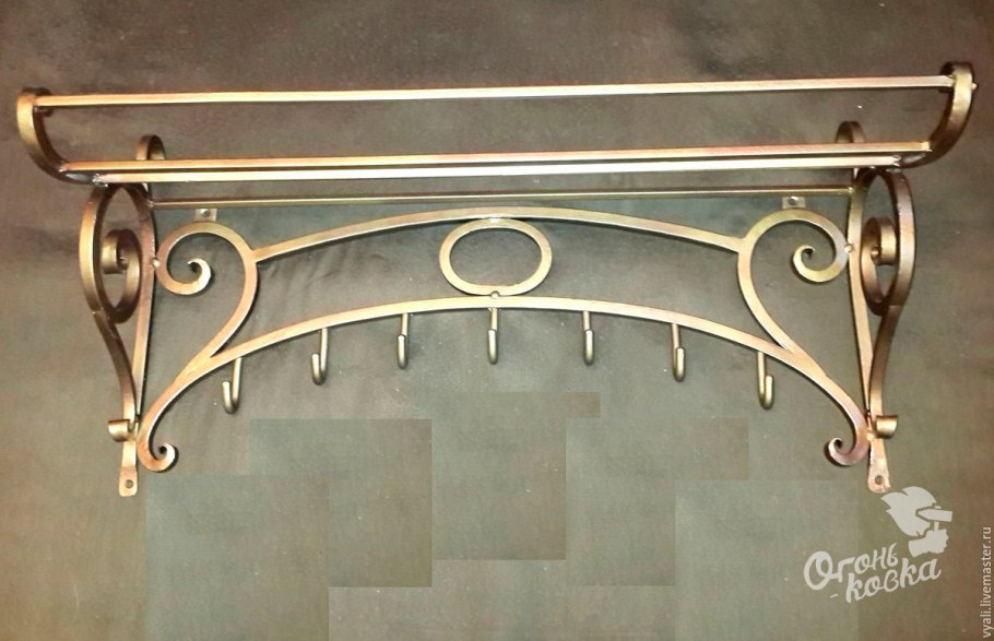 Вешалка настенная кованая