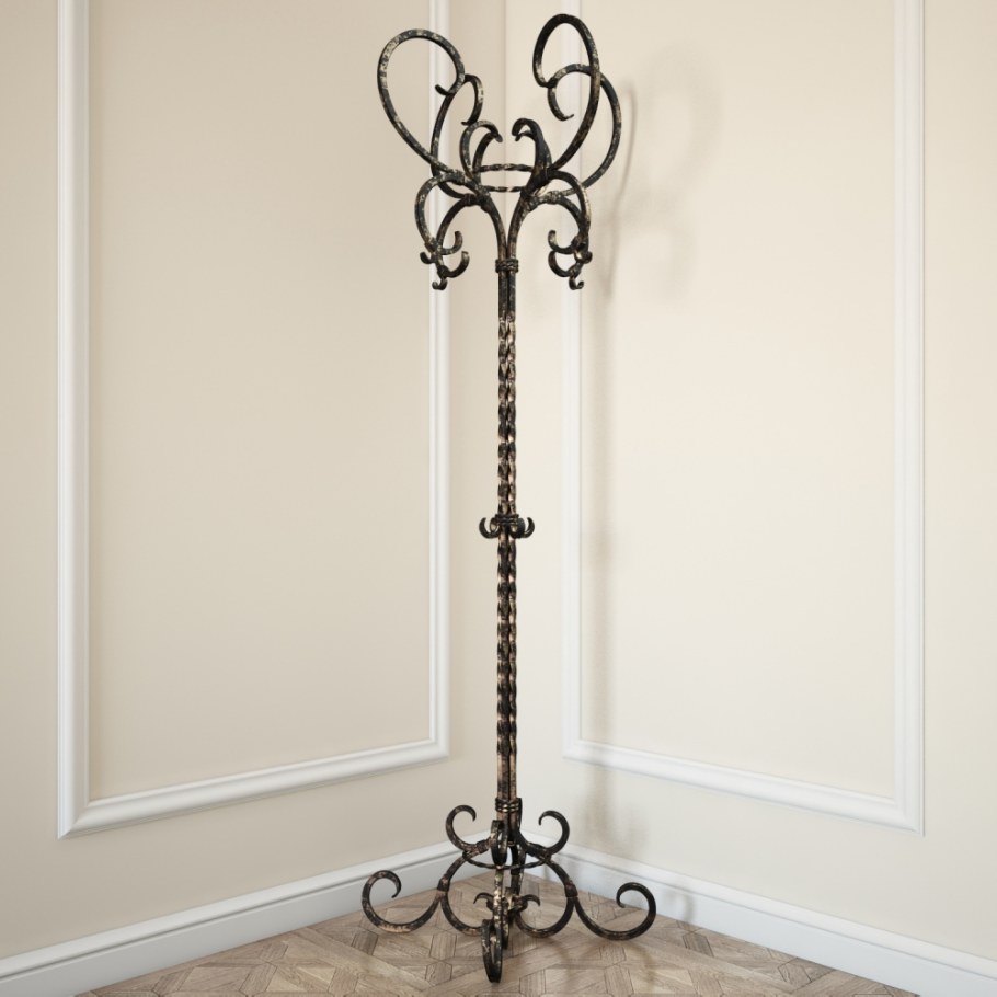Кованые вешалки в прихожую напольные