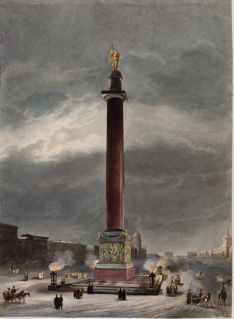Монферран о. Александровская колонна в Санкт-Петербурге