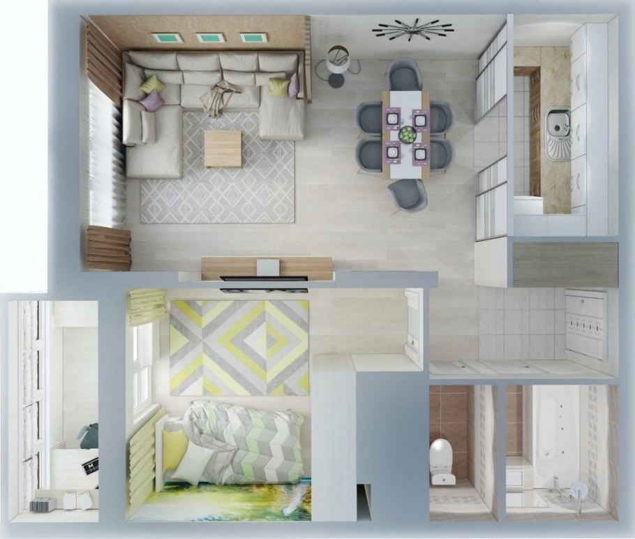 Кухня гостинная 20кв пик