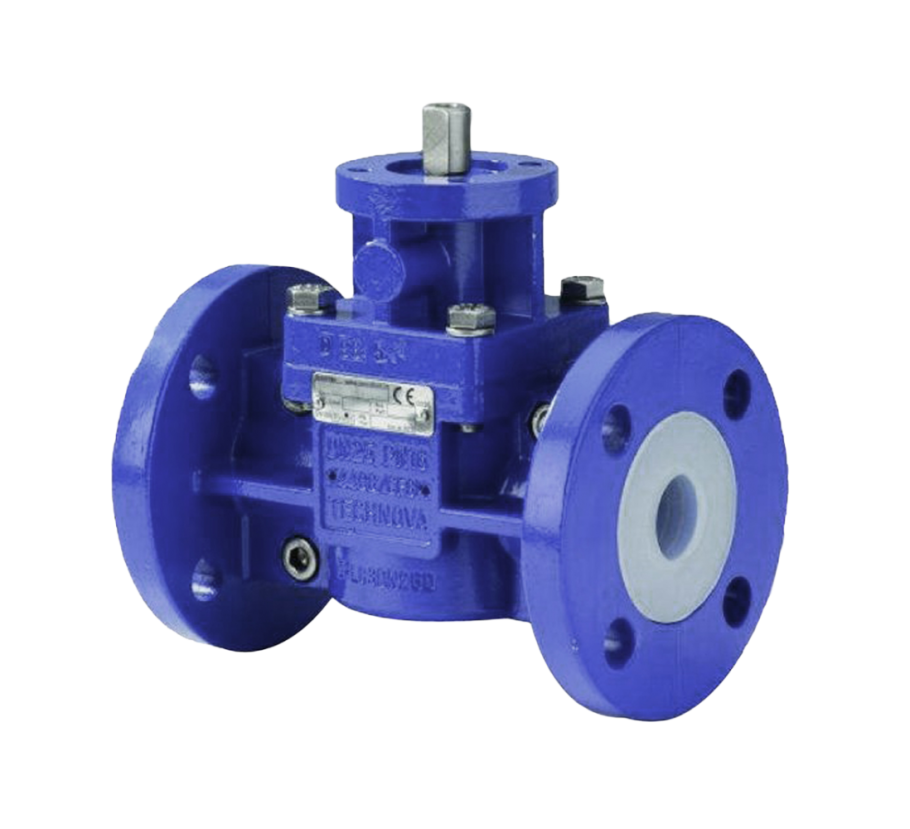 Кран пробковый футерованный