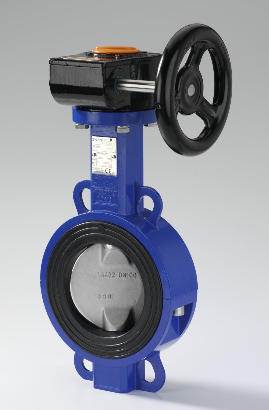 Затвор дисковый поворотный межфланцевый Ду 65 с пневмоприводом