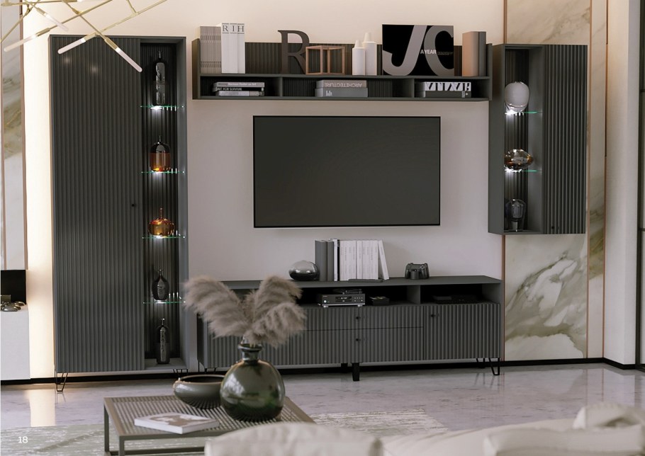 Тумба под ТВ Оливия миф графит