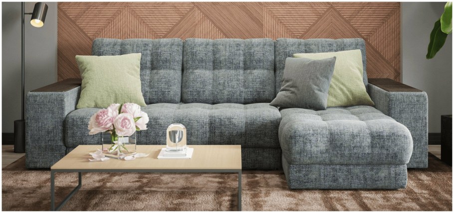 Диван босс шенилл IQ серый