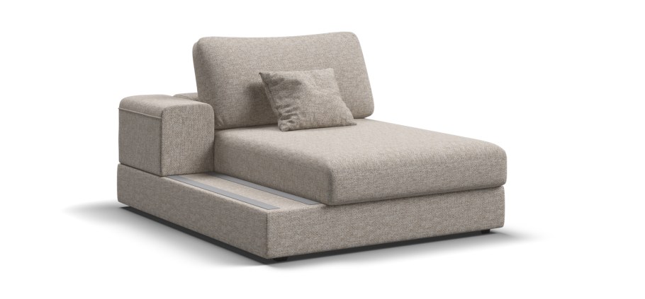 П-образный диван-кровать Boss Modool шенилл Gloss карбон