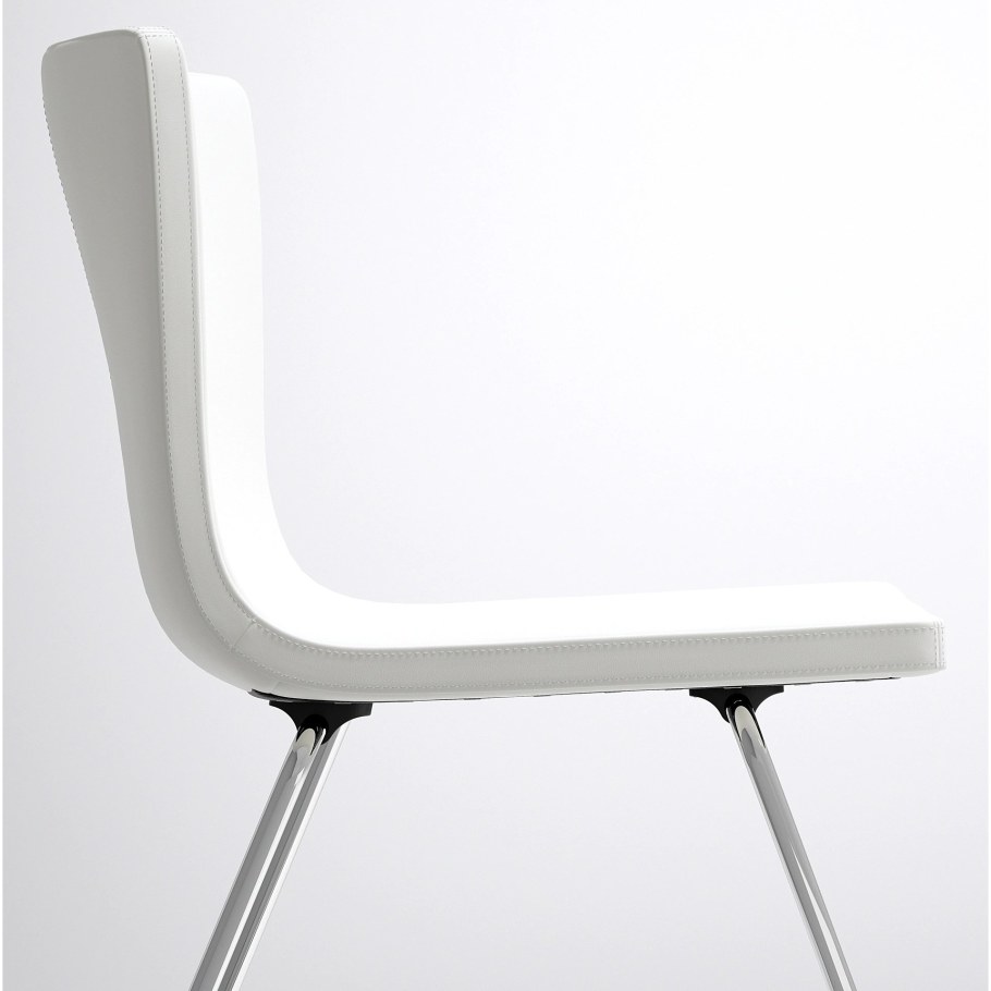 Bernhard Бернгард стул, хромированный/Мьюк белый
