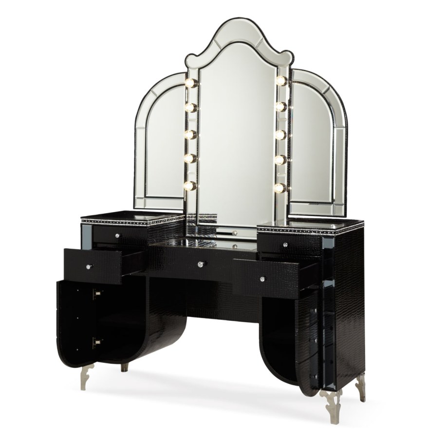 Туалетный столик с трельяжем Blues черный