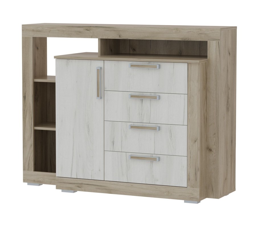 Комод дуб крафт белый