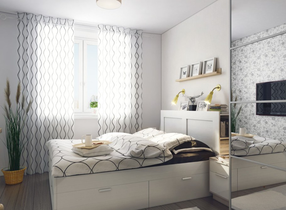 Спальня 14 кв м икеа