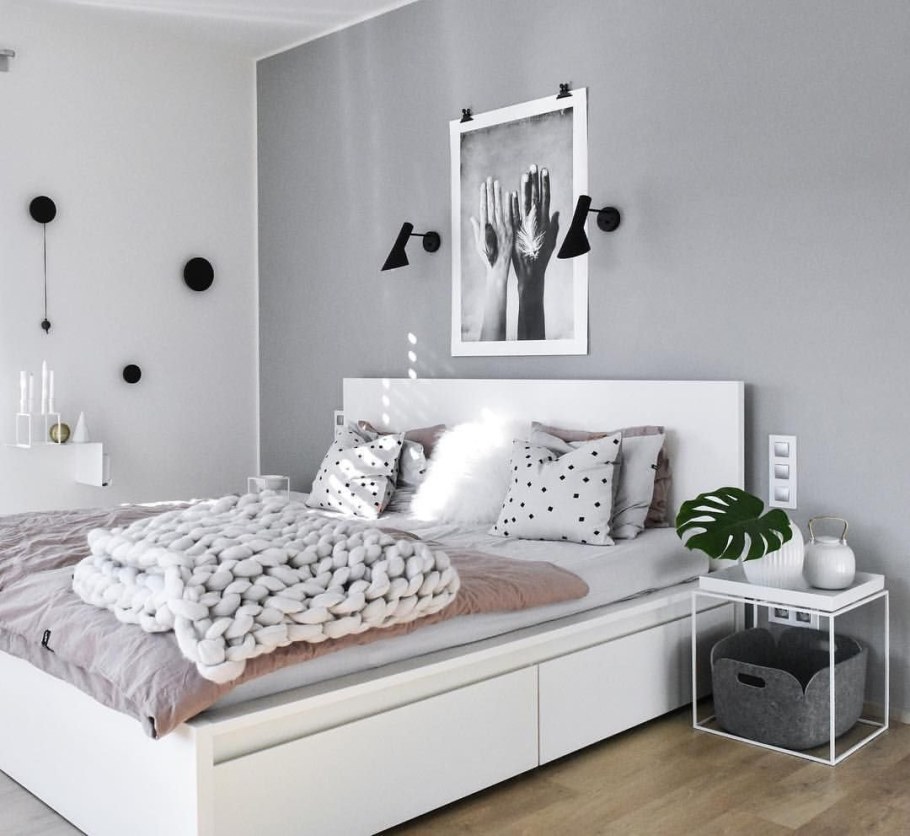 Скандинавия спальня икеа