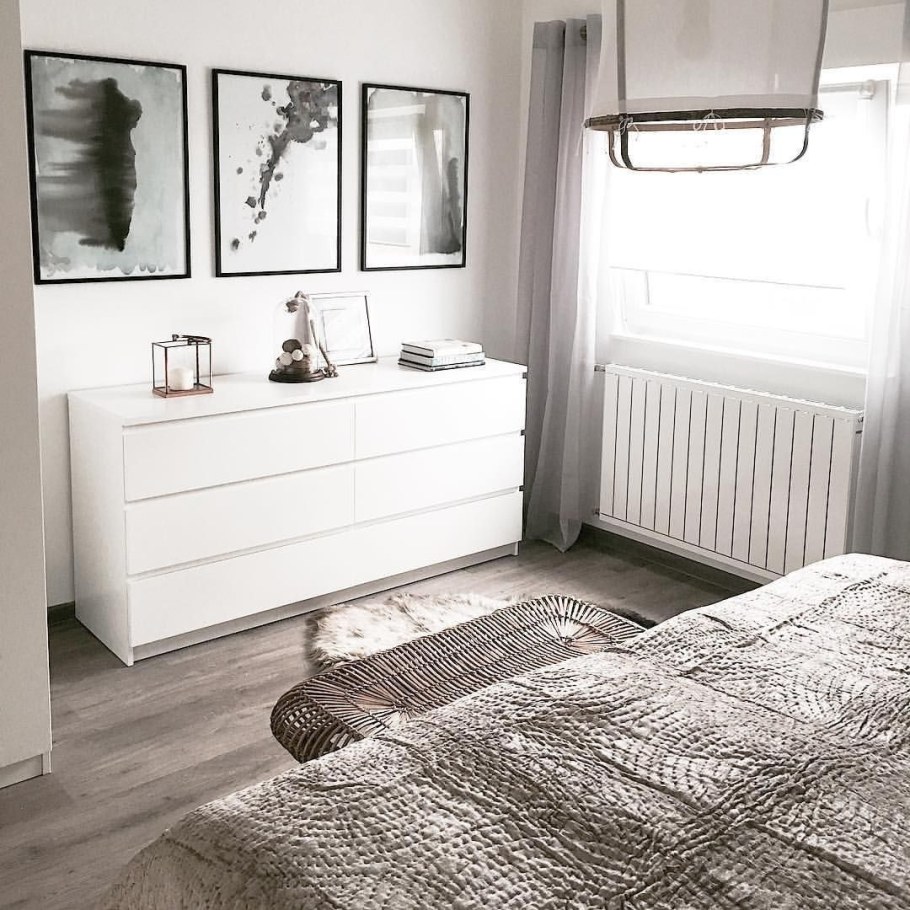 МАЛЬМ комод с 6 ящиками, белый160x78 см