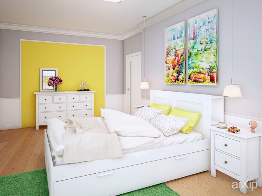 Спальня в стиле икеа