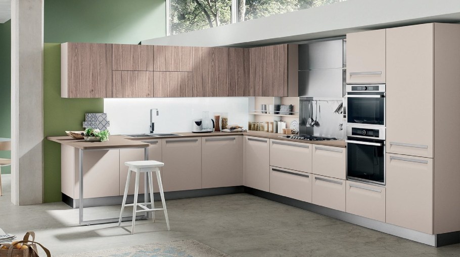 Кухня ваниль мокко глянец