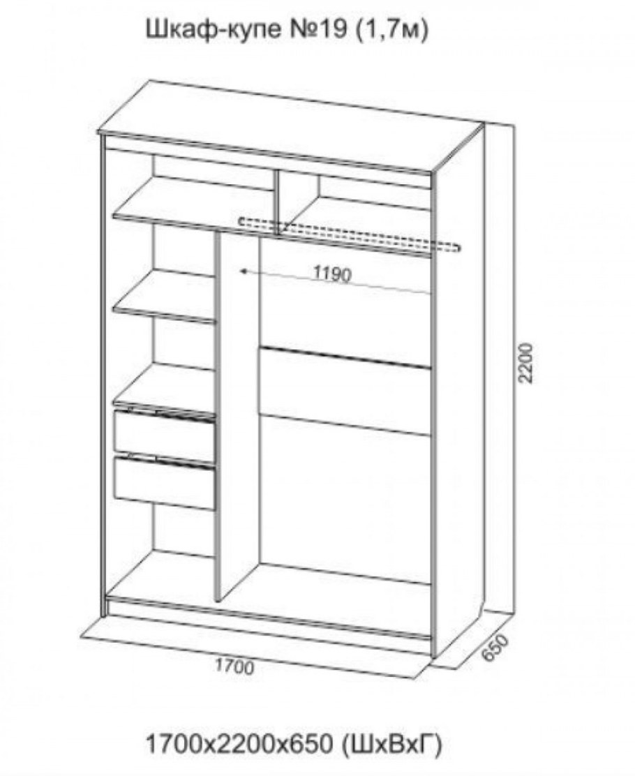 Шкаф купе Инфинити 19