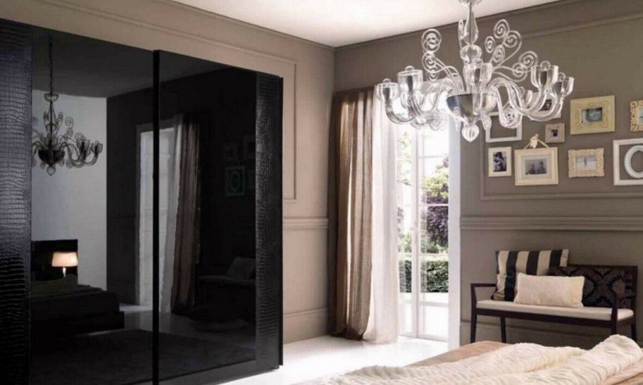 Шкаф-купе в спальню черный