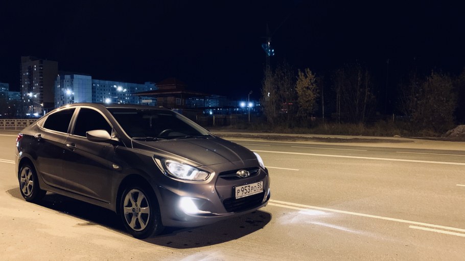 Хендай Солярис серый