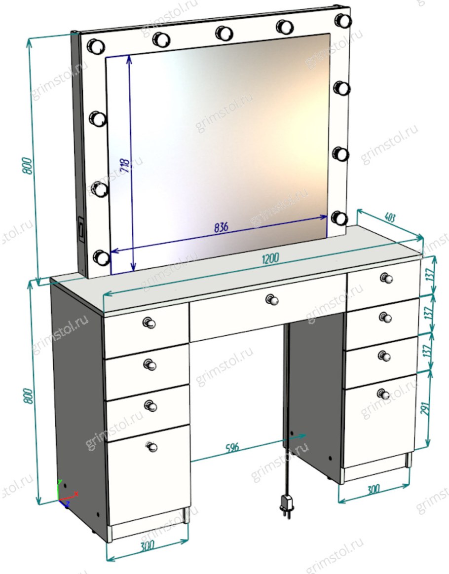 Гримерный столик 80 160