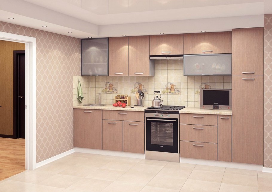 Кухня ванильного цвета