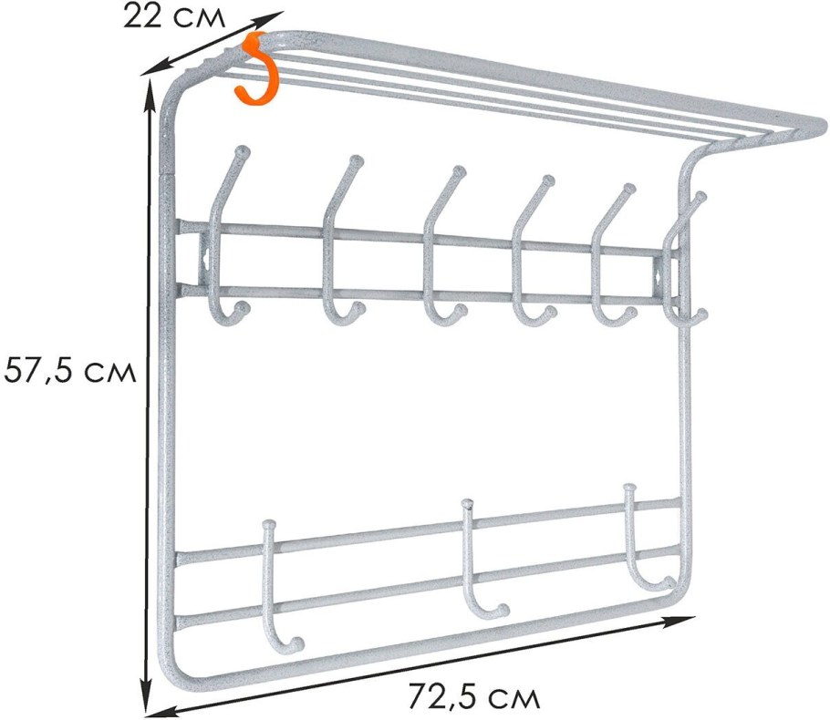 Вешалка ЗМИ настенная вн24 норма 5