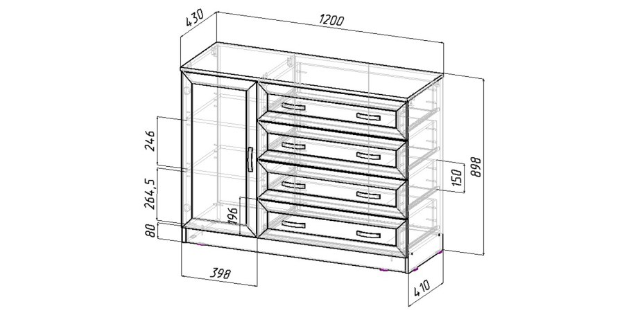 Комод МФ мастер Милан-16