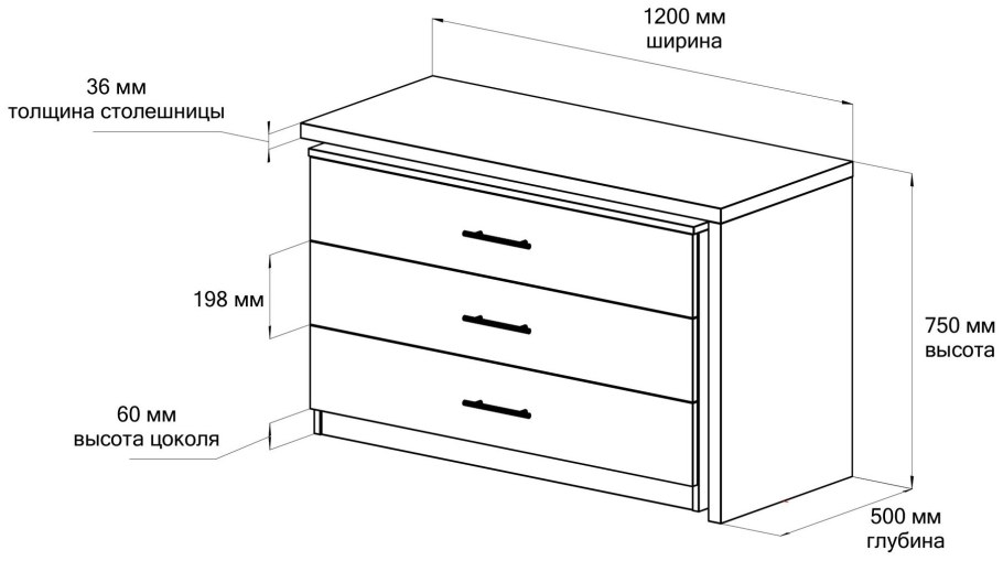 Комод Ронда КМР 1200.1