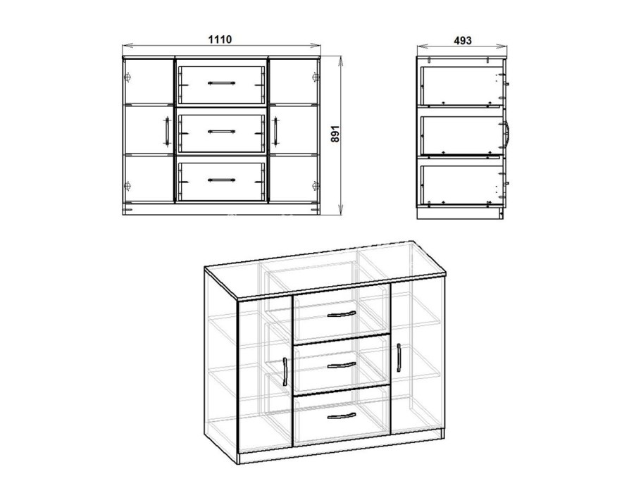 Высота комода стандарт