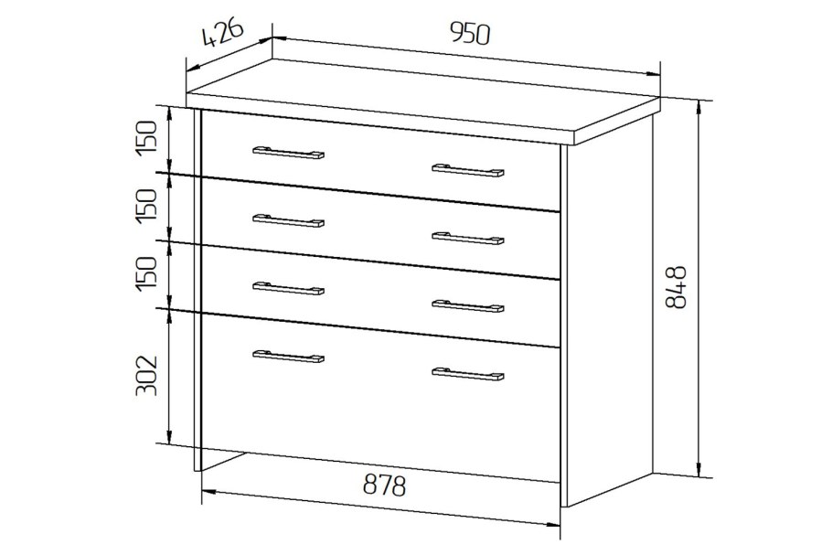 Комод Домино км-1 Мэрдэс