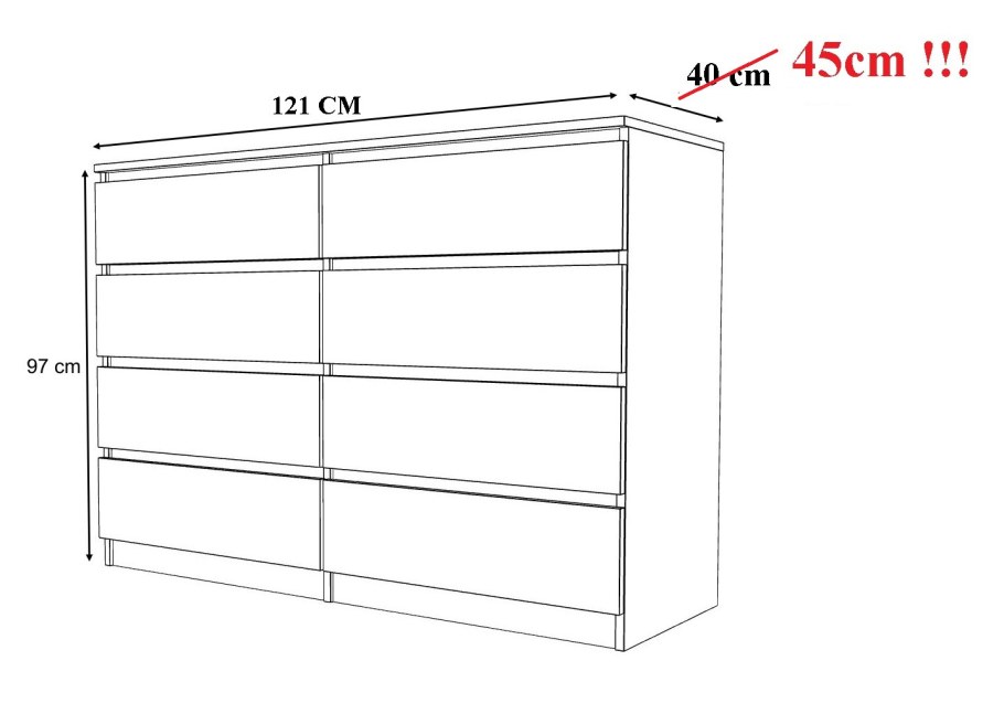 Комод высота 140