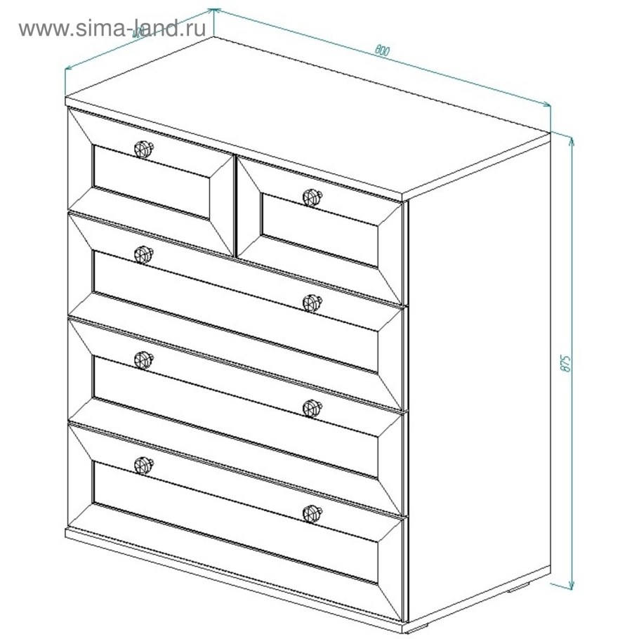 Комод ХЕМНЭС 8 ящиков