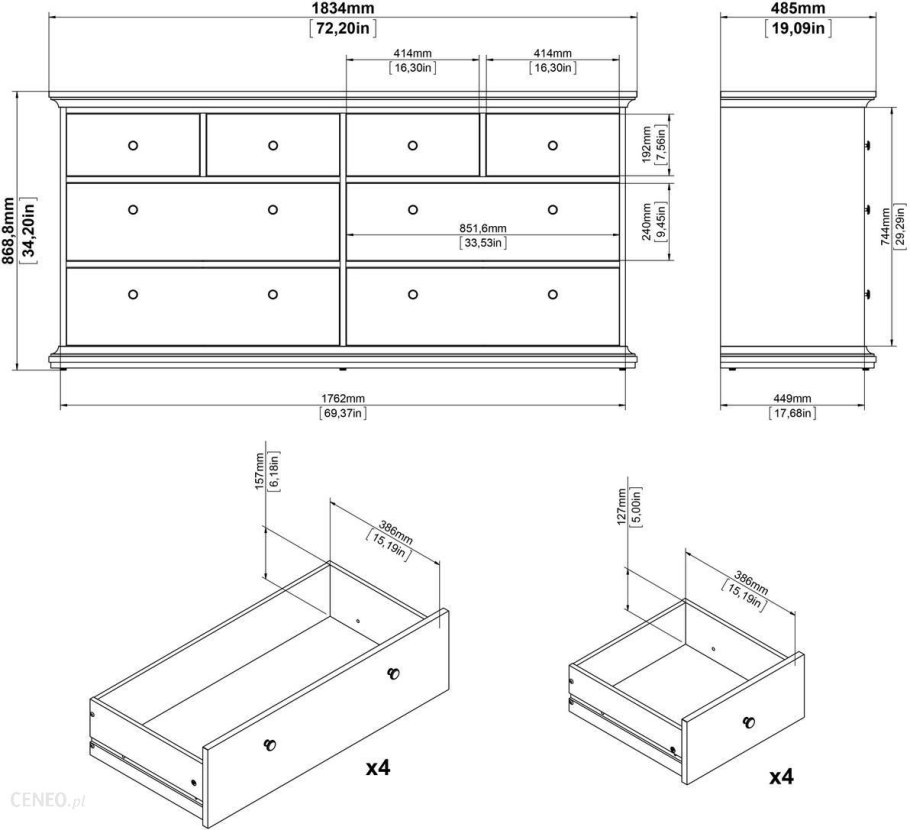 Высота комода икеа