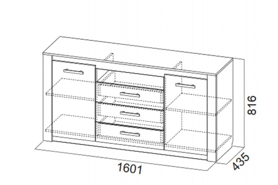 Комод ХЕМНЭС Размеры