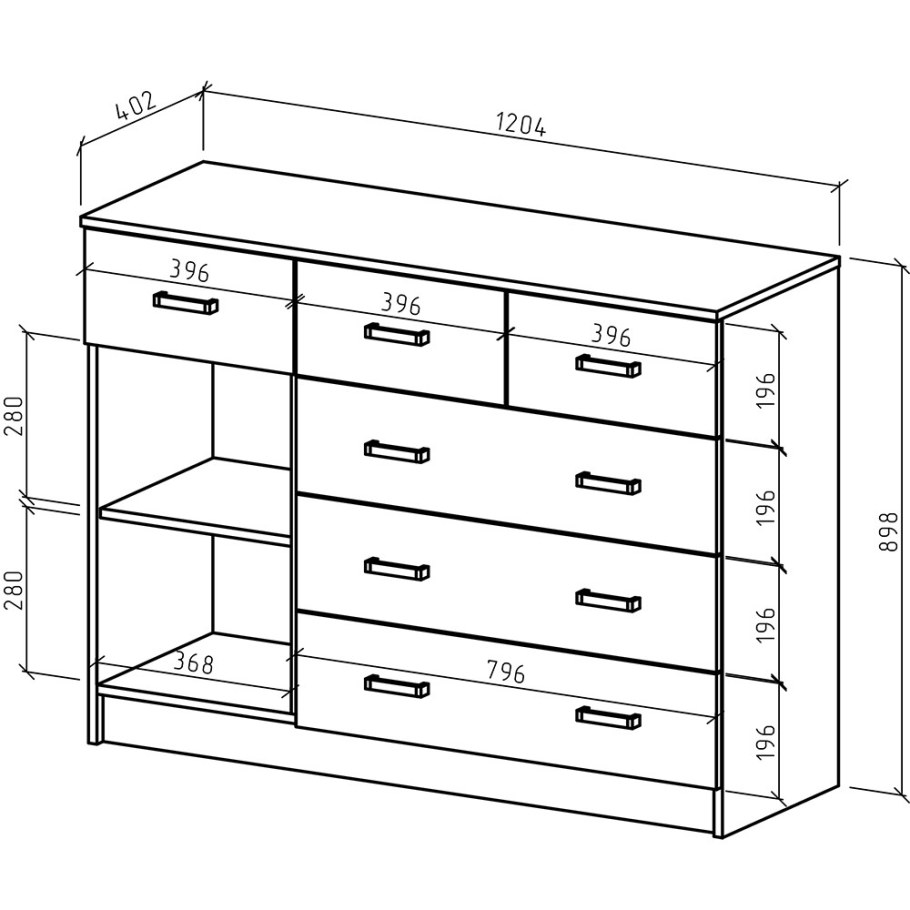Комод Promtex Lotto Sonte 7