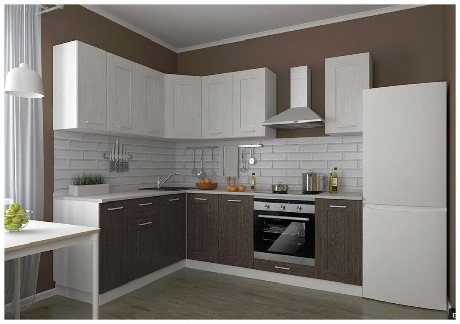 Кухня белый ясень