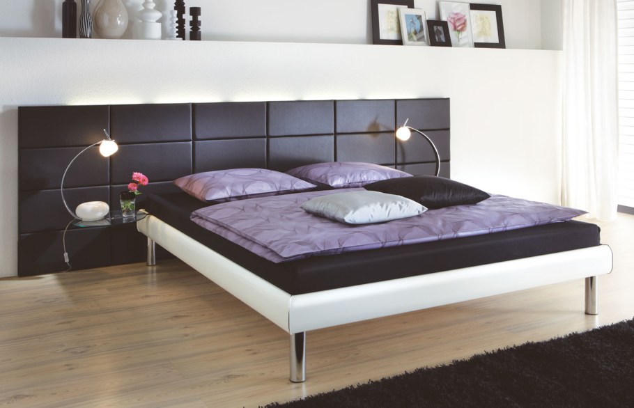 Кровать парящая с мягкой спинкой