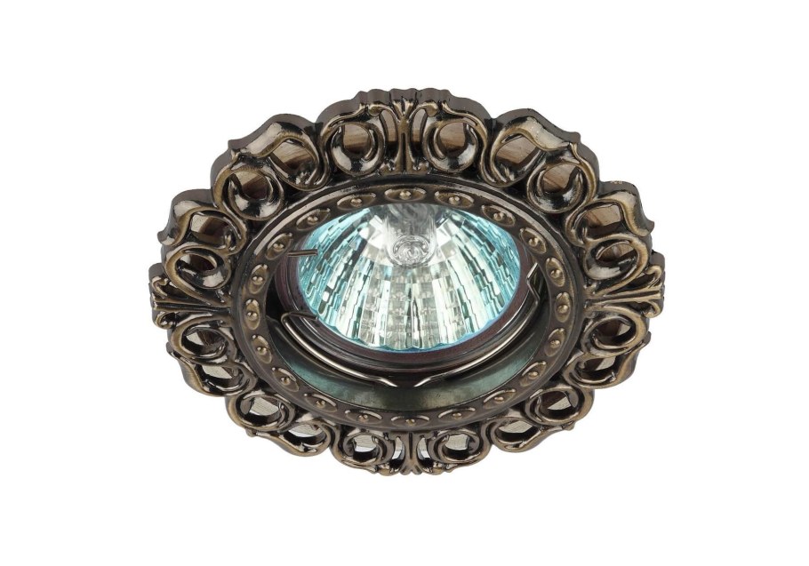 Kl53 SB светильник Эра литой mr16,12v/220v, 50w бронза (100/2400)