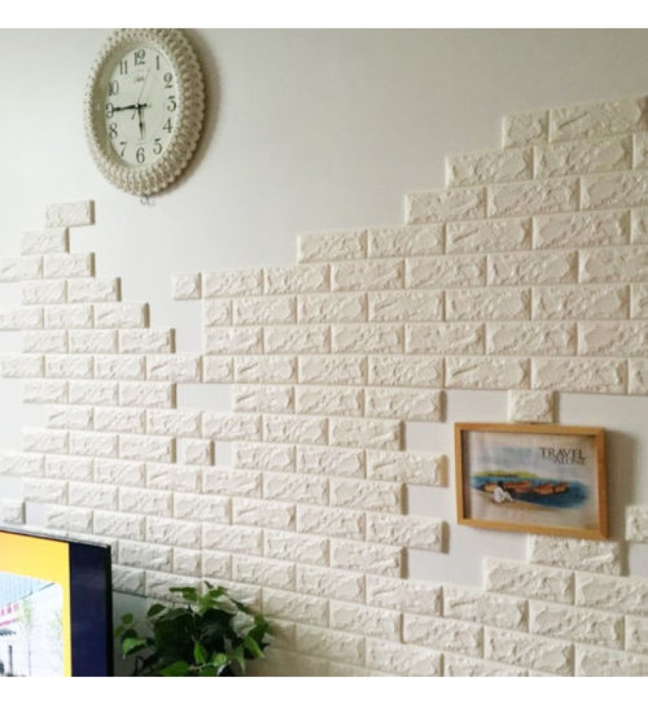 Самоклеющиеся панели для стен белый кирпич
