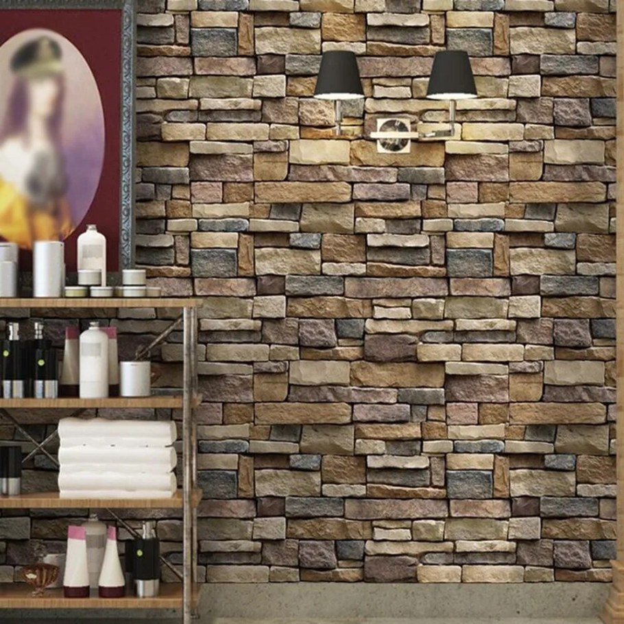 Самоклейка в виде кирпичей