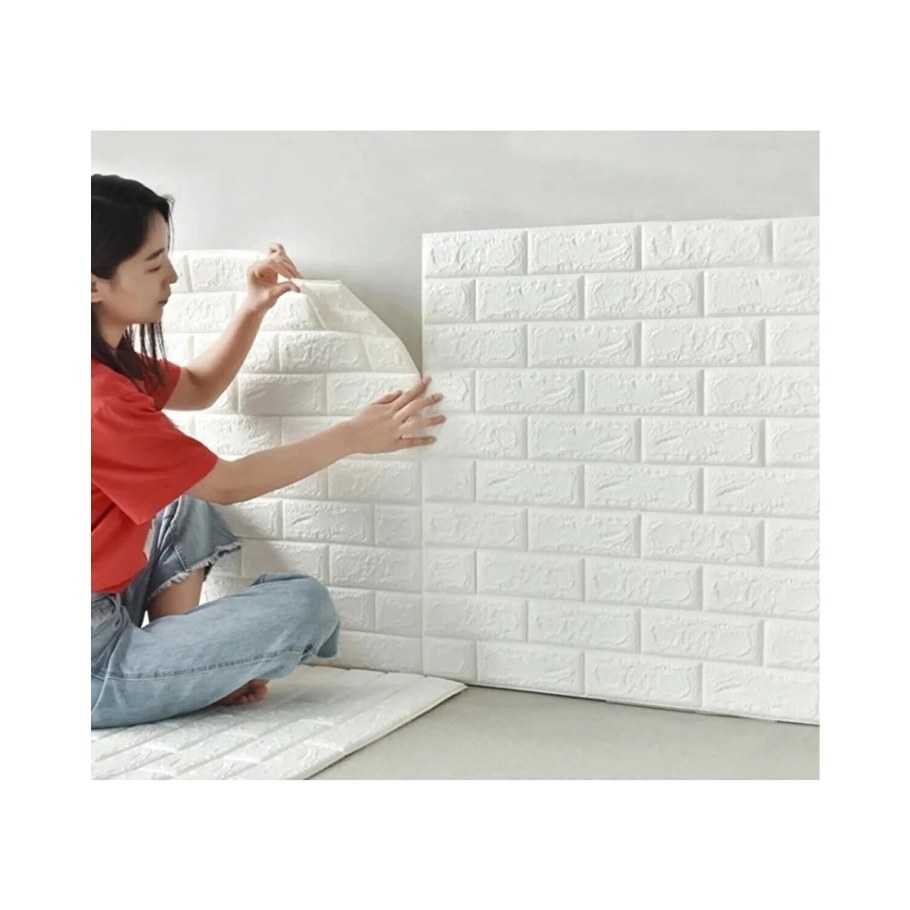 Виниловые кирпичики на стену самоклеющиеся