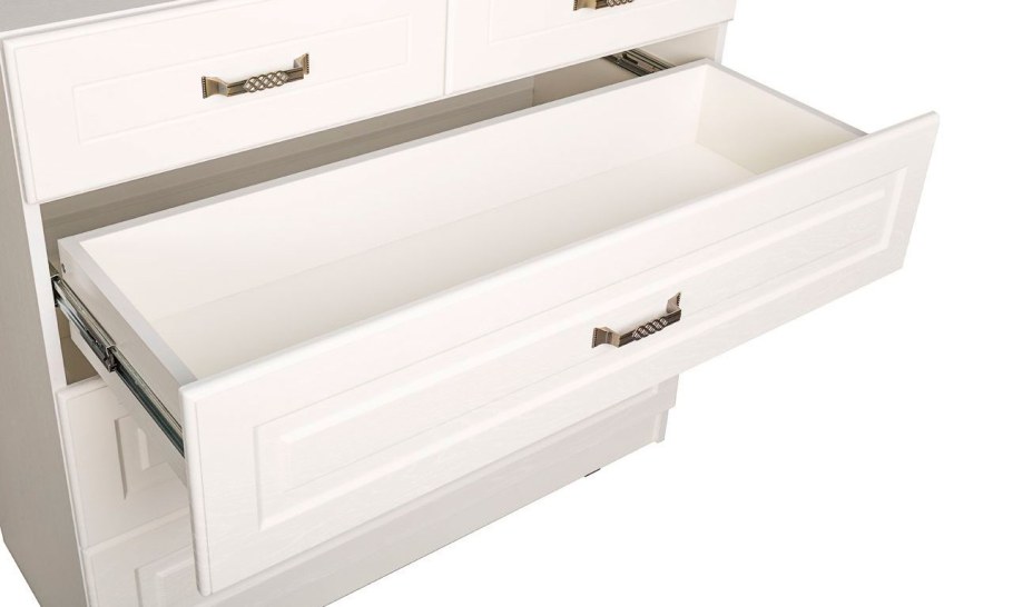 Комод Ливерпуль белый/ясень ваниль