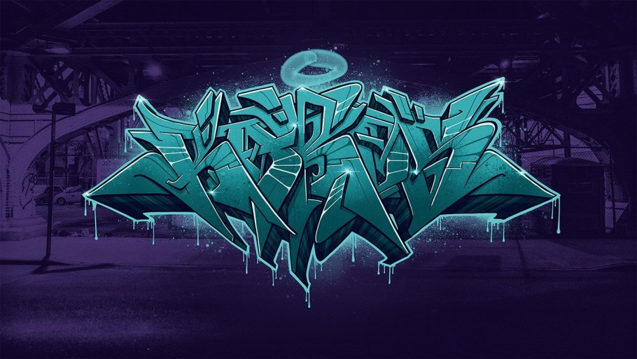 Яркое красивое граффити