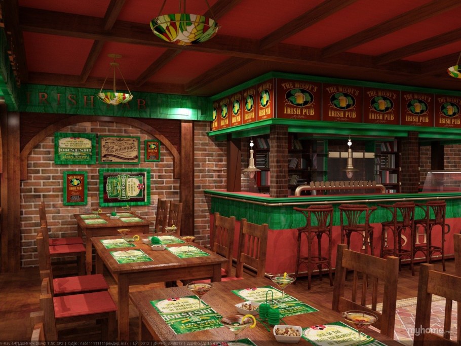 Стиль Ирландия паб