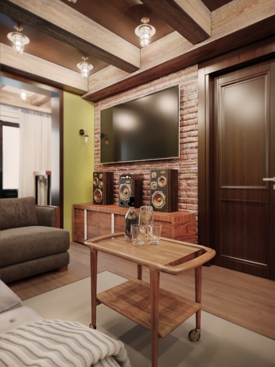 Гостиная в стиле ирландского паба