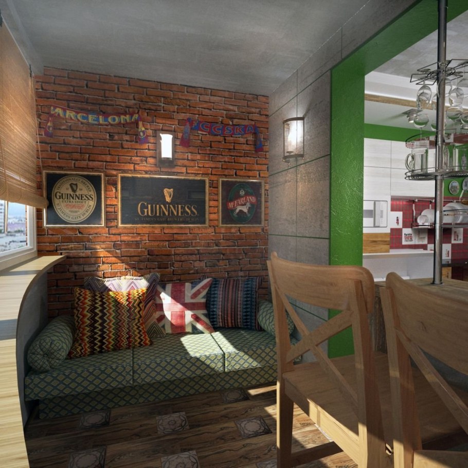 Кухня в стиле ирландского паба